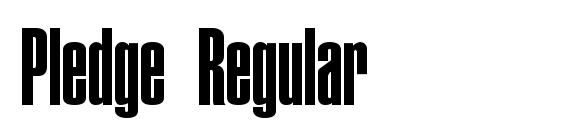 Pledge Regular font, free Pledge Regular font, preview Pledge Regular font