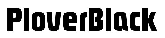 PloverBlack Regular font, free PloverBlack Regular font, preview PloverBlack Regular font