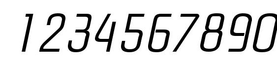 PloverLight Italic Font, Number Fonts