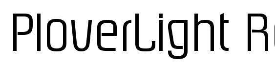 PloverLight Regular font, free PloverLight Regular font, preview PloverLight Regular font