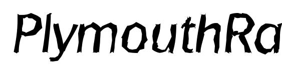 шрифт PlymouthRandom Italic, бесплатный шрифт PlymouthRandom Italic, предварительный просмотр шрифта PlymouthRandom Italic