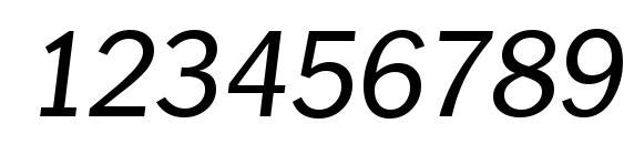 PlymouthSerial Italic Font, Number Fonts