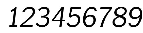 PlymouthSerial Light Italic Font, Number Fonts