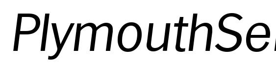 PlymouthSerial Light Italic Font