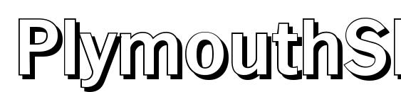 PlymouthShadow Bold font, free PlymouthShadow Bold font, preview PlymouthShadow Bold font