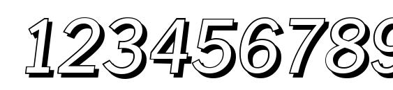 PlymouthShadow Italic Font, Number Fonts