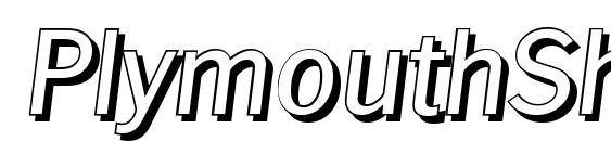 PlymouthShadow Italic font, free PlymouthShadow Italic font, preview PlymouthShadow Italic font