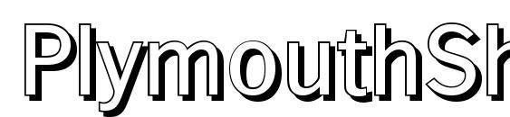 шрифт PlymouthShadow Regular, бесплатный шрифт PlymouthShadow Regular, предварительный просмотр шрифта PlymouthShadow Regular