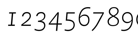PMN Caecilia 46 Light Italic Oldstyle Figures Font, Number Fonts
