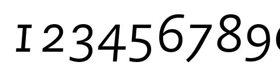 PMN Caecilia 56 Italic Small Caps & Oldstyle Figures Font, Number Fonts