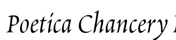 шрифт Poetica Chancery I, бесплатный шрифт Poetica Chancery I, предварительный просмотр шрифта Poetica Chancery I