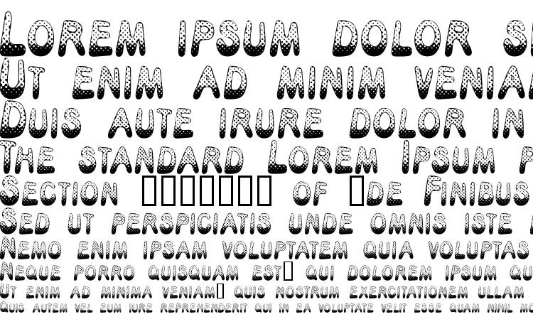 specimens Poison Dots font, sample Poison Dots font, an example of writing Poison Dots font, review Poison Dots font, preview Poison Dots font, Poison Dots font