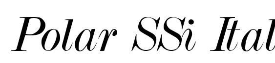 Polar SSi Italic font, free Polar SSi Italic font, preview Polar SSi Italic font