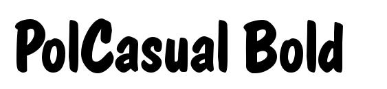 шрифт PolCasual Bold, бесплатный шрифт PolCasual Bold, предварительный просмотр шрифта PolCasual Bold
