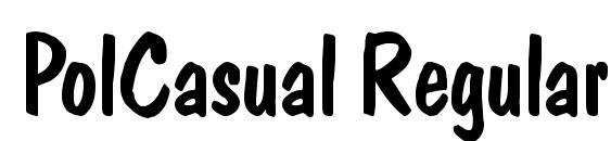 шрифт PolCasual Regular DB, бесплатный шрифт PolCasual Regular DB, предварительный просмотр шрифта PolCasual Regular DB