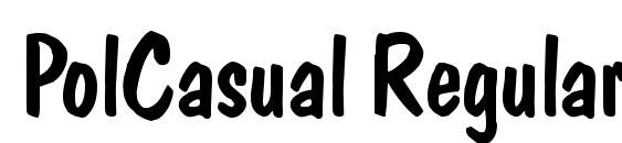 шрифт PolCasual Regular, бесплатный шрифт PolCasual Regular, предварительный просмотр шрифта PolCasual Regular
