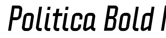 шрифт Politica Bold Italic, бесплатный шрифт Politica Bold Italic, предварительный просмотр шрифта Politica Bold Italic
