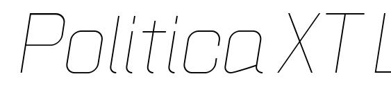 Politica XT Light Italic Font