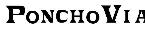 PonchoVia Regular font, free PonchoVia Regular font, preview PonchoVia Regular font