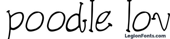 шрифт Poodle lover, бесплатный шрифт Poodle lover, предварительный просмотр шрифта Poodle lover