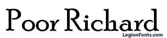 шрифт Poor Richard, бесплатный шрифт Poor Richard, предварительный просмотр шрифта Poor Richard