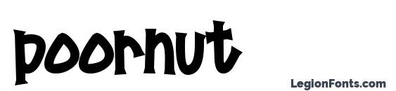 шрифт Poornut, бесплатный шрифт Poornut, предварительный просмотр шрифта Poornut