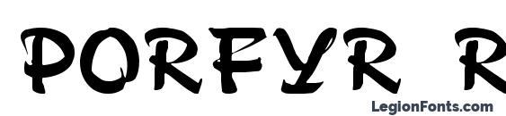 PORFYR Regular font, free PORFYR Regular font, preview PORFYR Regular font