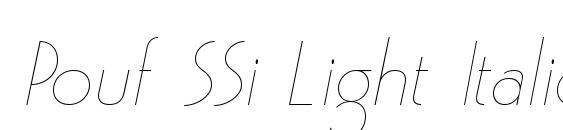 Pouf SSi Light Italic Font