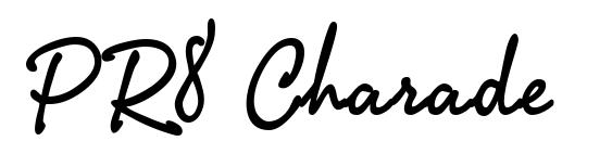 PR8 Charade font, free PR8 Charade font, preview PR8 Charade font