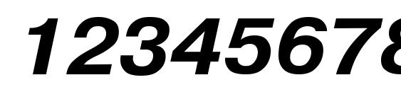 Pragmatica Bold Italic Font, Number Fonts