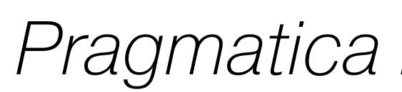 Pragmatica ExtraLight Oblique Font