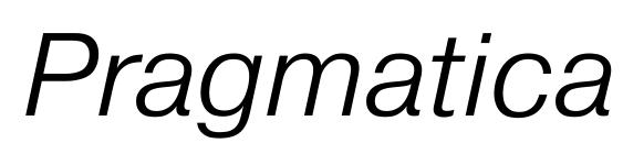 Pragmatica Light Oblique Font