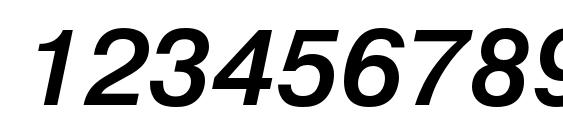 Pragmatica Medium Oblique Font, Number Fonts