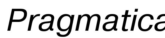 Pragmatica Oblique Font