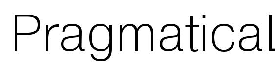 PragmaticaLightCFTT Font
