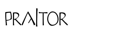 шрифт Praitor, бесплатный шрифт Praitor, предварительный просмотр шрифта Praitor
