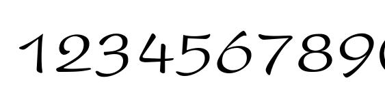 PresentScript Thin Font, Number Fonts
