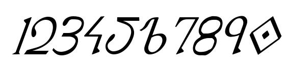 Presley Press CondItal Font, Number Fonts