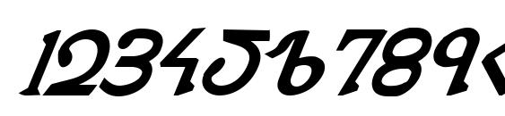 Presley Press ExtraBold Ital Font, Number Fonts