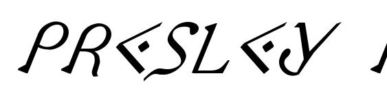 Presley Press Italic Font