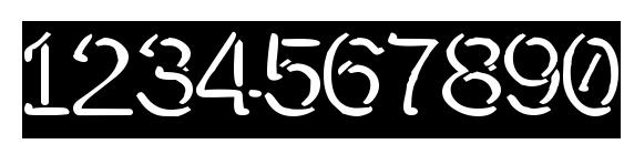 Presstape Lite Font, Number Fonts