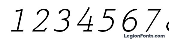 PrestigeTwo RegularItalic Font, Number Fonts