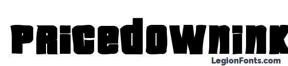шрифт PricedownInk, бесплатный шрифт PricedownInk, предварительный просмотр шрифта PricedownInk