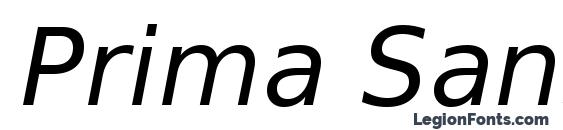 Шрифт Prima Sans Oblique BT