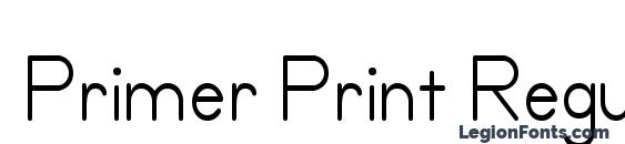 Primer Print Regular font, free Primer Print Regular font, preview Primer Print Regular font