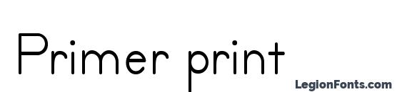 Primer print font, free Primer print font, preview Primer print font