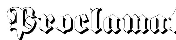 Proclamate Embossed Heavy Font