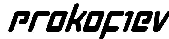 шрифт Prokofiev Bold Italic, бесплатный шрифт Prokofiev Bold Italic, предварительный просмотр шрифта Prokofiev Bold Italic