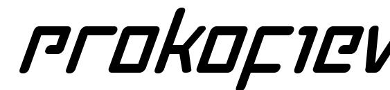 шрифт Prokofiev Italic, бесплатный шрифт Prokofiev Italic, предварительный просмотр шрифта Prokofiev Italic