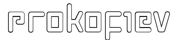 шрифт Prokofiev Outline, бесплатный шрифт Prokofiev Outline, предварительный просмотр шрифта Prokofiev Outline